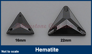 rg premium sew on triangle hematite